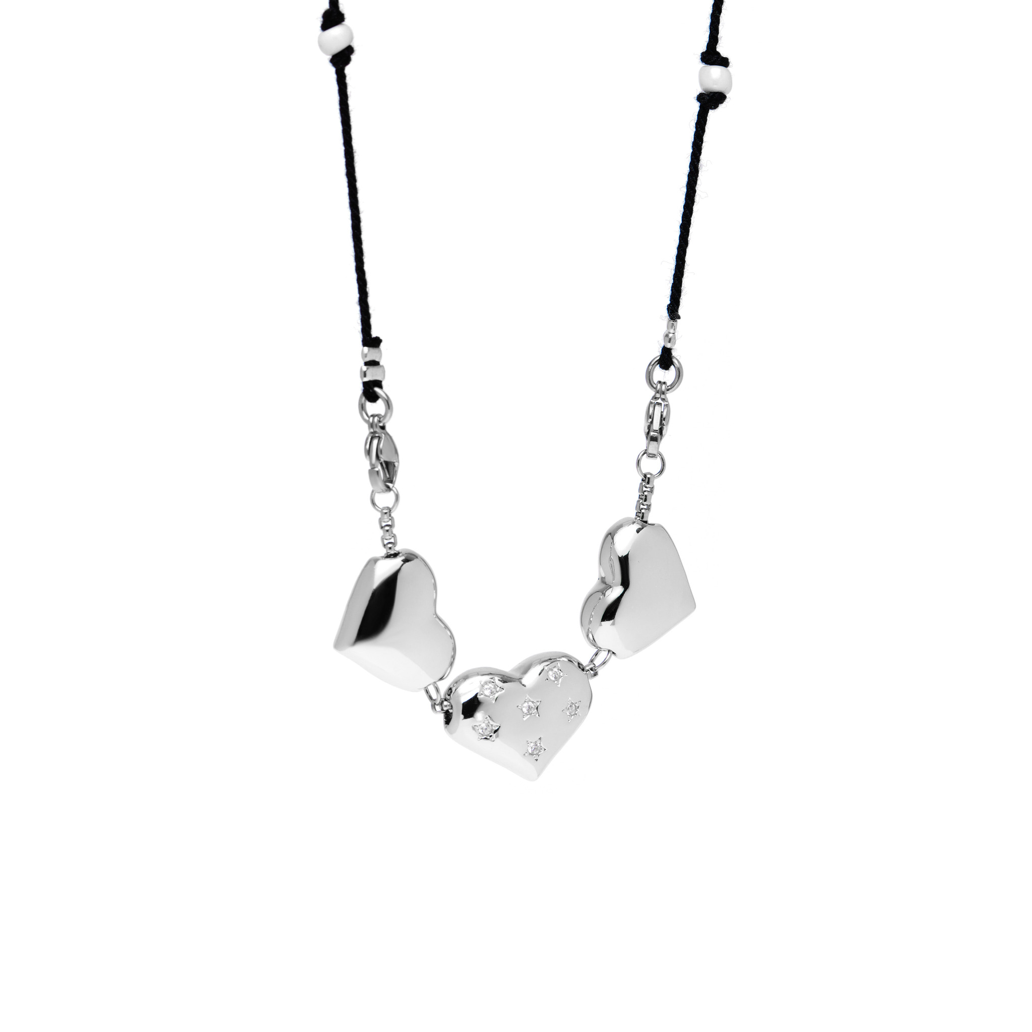 VIVA LA VIKA Колье Sparking Knitted Heartbeat Necklace – Silver