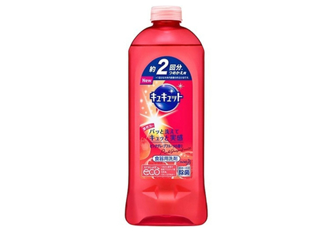 Средство для мытья посуды KAO "CuCute" от стойких загрязнений с ароматом грейпфрута, 385мл