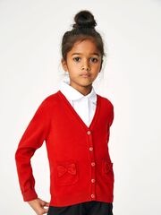 Кардиган школьный с карманами для девочки Next 644-160, Красный