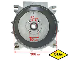 Корпус помпы DDE PTR80K/80H/100H сторона двигателя под круглый фланец (70010-00510-00)