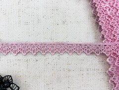 Кружево плетеное, ш. 1,8 см, розовый