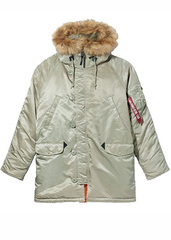 Куртка Аляска Alpha Slim Fit N-3B Parka (бежевая - dark khaki/orange)