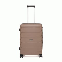 Чемодан средний облегченный из полипропилена SunVoyage Elit Бежевый 