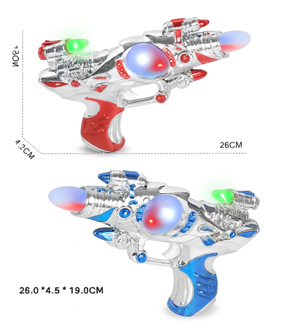 Автомат в пакете свето-музык серебро, 26*20