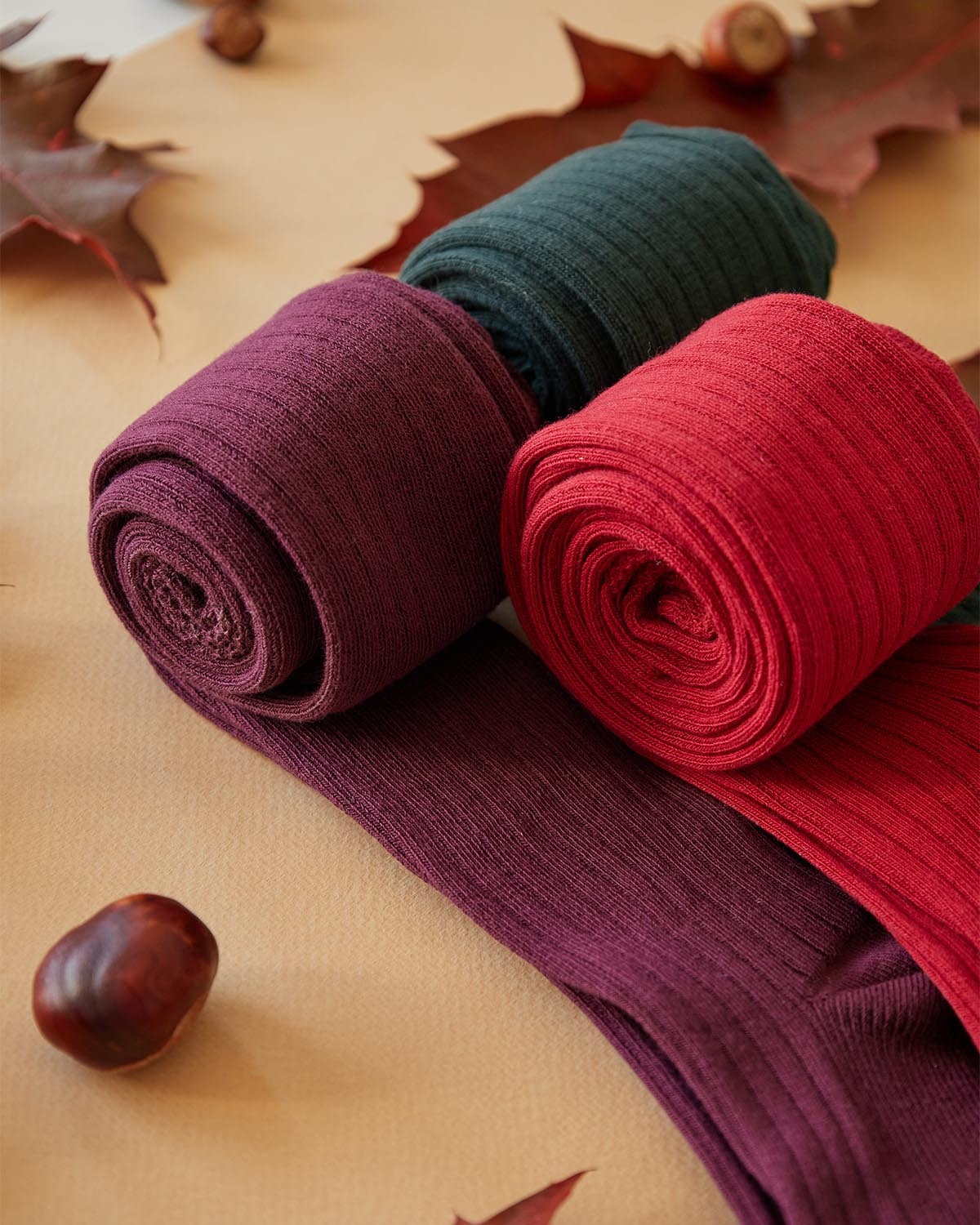 Колготки однотонные в рубчик