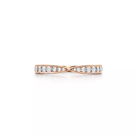 Кольцо из розового золота с бриллиантами, Tiffany 💎 Harmony. Единственное в наличии