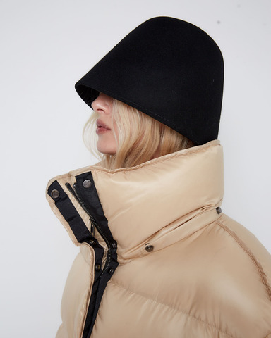 Панама из шерсти черный