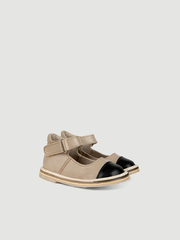 Туфли для ясельного возраста Крем+черный