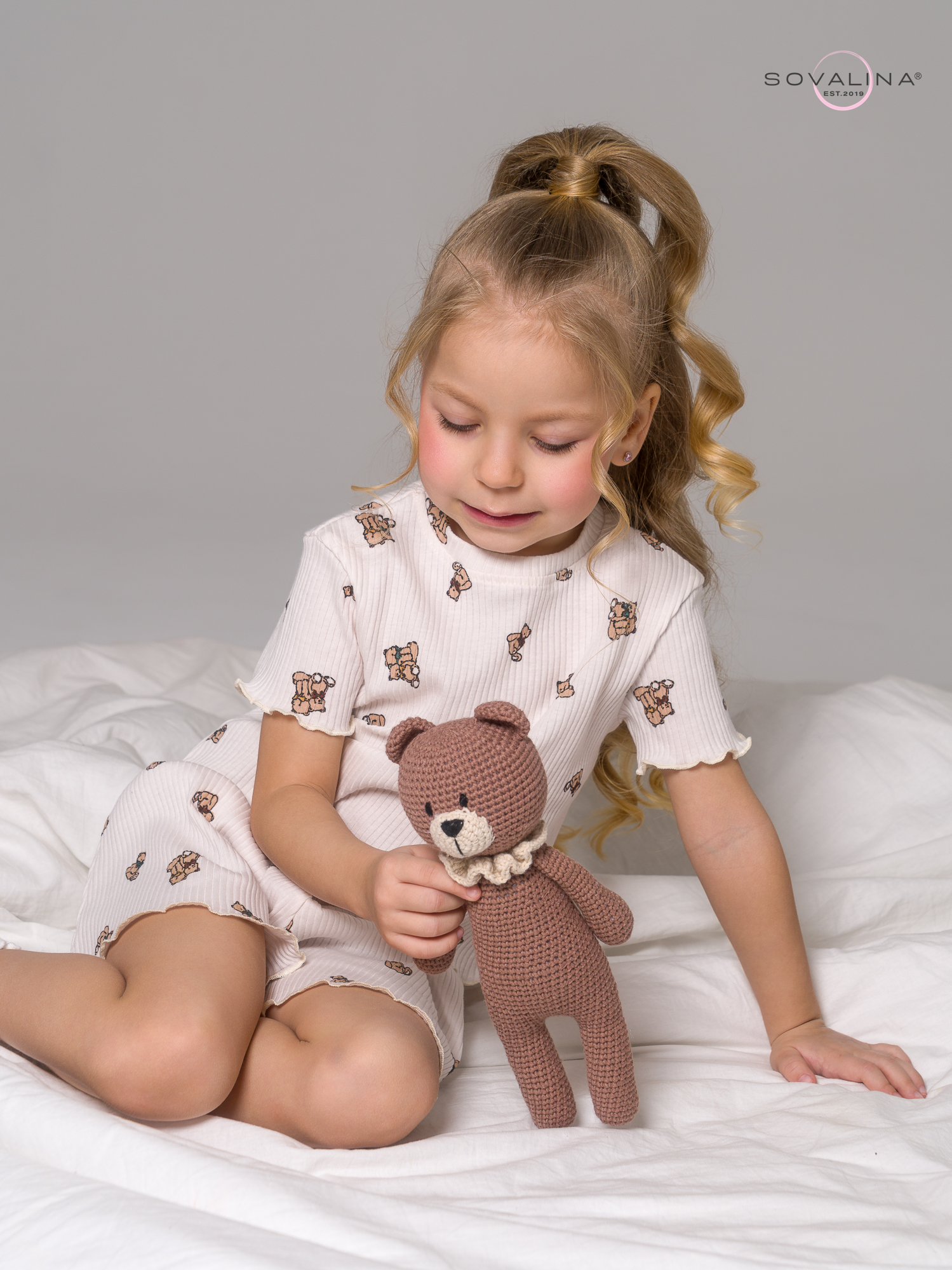 Пижама Элли мишутки на молоке