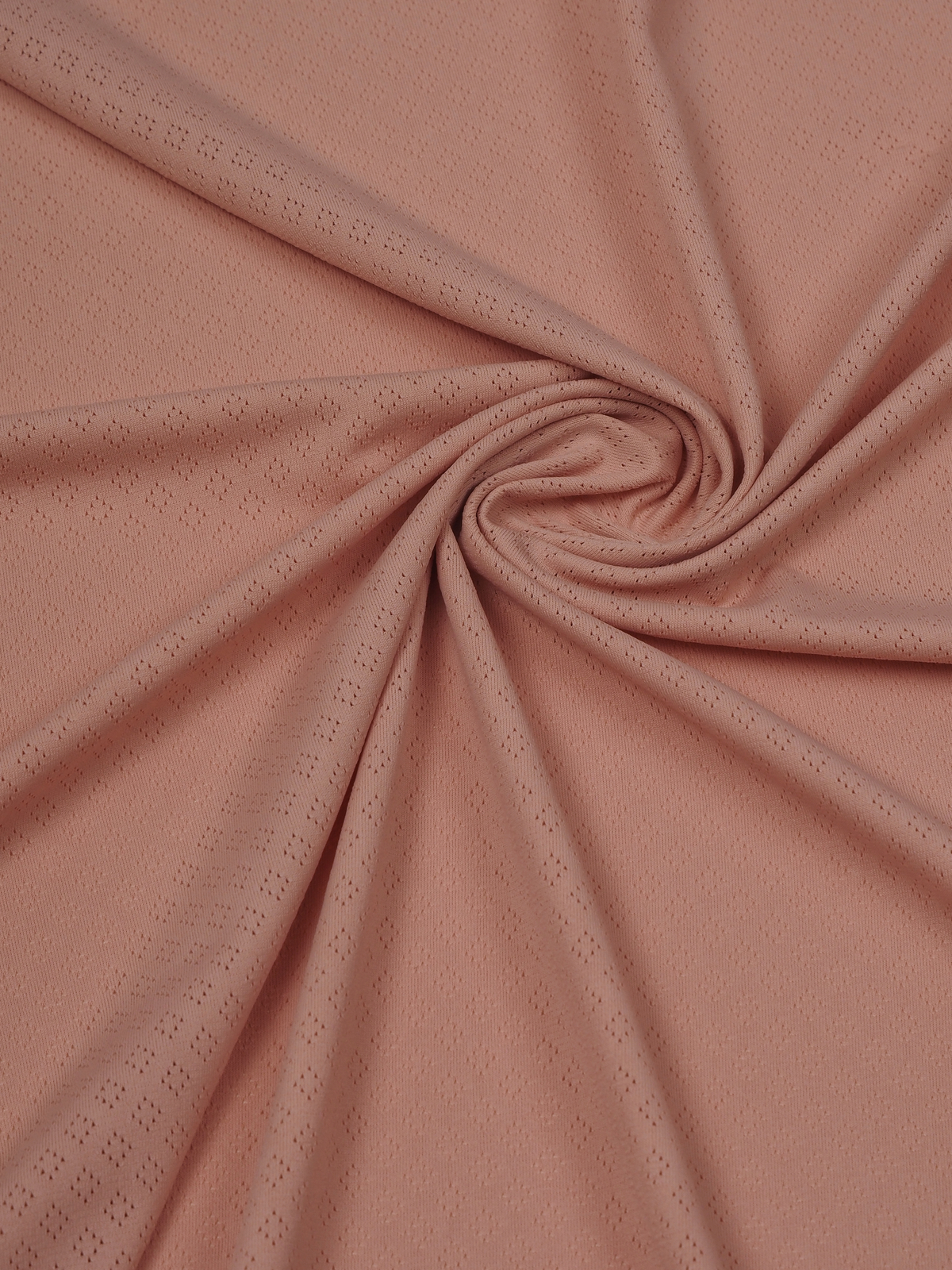 Микрофибра бельевая ажурная матовая эластичная коралловый миндаль