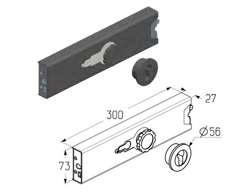 ALUTECH Замок ригельный, RLI0103