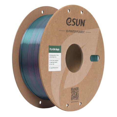 Пластик для 3D-печати eSUN PLA-Silk Magic, 1,75 мм, 1 кг, фуксия/зелёный, PLA-SKMG175B-FG1P1