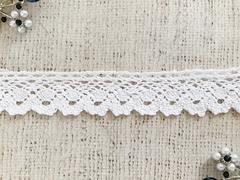 Кружево хлопковое/Тесьма вязаная, ш. 2,2 см, белый