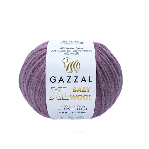 Пряжа Gazzal Baby Wool XL 843 пыльная сирень