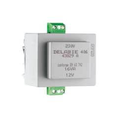 Delabie 406000 Трансформатор 230/12V, без блока, для монтажа на DIN рейку фото