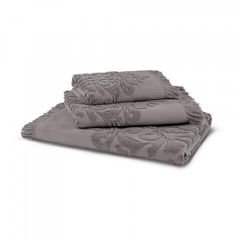 Полотенце 76x142 Hamam Penna Solid Jacquard Mercure gray серый
