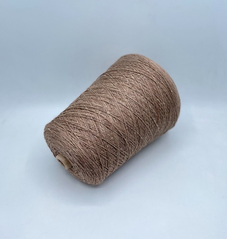 Бобинная пряжа (пр.Италия).art-Merino paillettes 380м/100гр, 96% меринос, 4% Пайетки(3мм)(полиэстер), цвет-Мокко+прозрачная пайетка, арт.31115