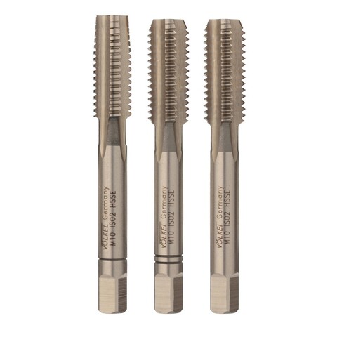 Метчик М10х1,5 (Комплект 3шт) DIN352 HSSE 6h 70мм a=5,5 Voelkel 57346