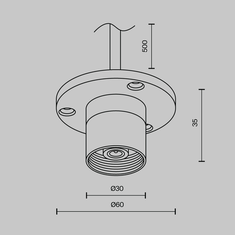 Комплектующие для систем освещения с токоведущими элементами Maytoni Accessories for system shelf CA023BI-P-B