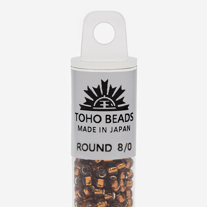 Японский бисер TOHO Round 8/0 (№34), с внутренним серебрением, прозрачный