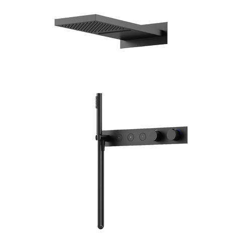 Sancos Linn SC9023MB Душевой комплект с термостатом, цвет: черный матовый