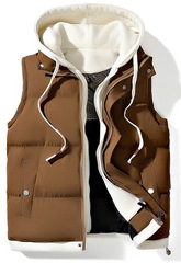 Жилет с капюшоном Skully ZW28399 coffee