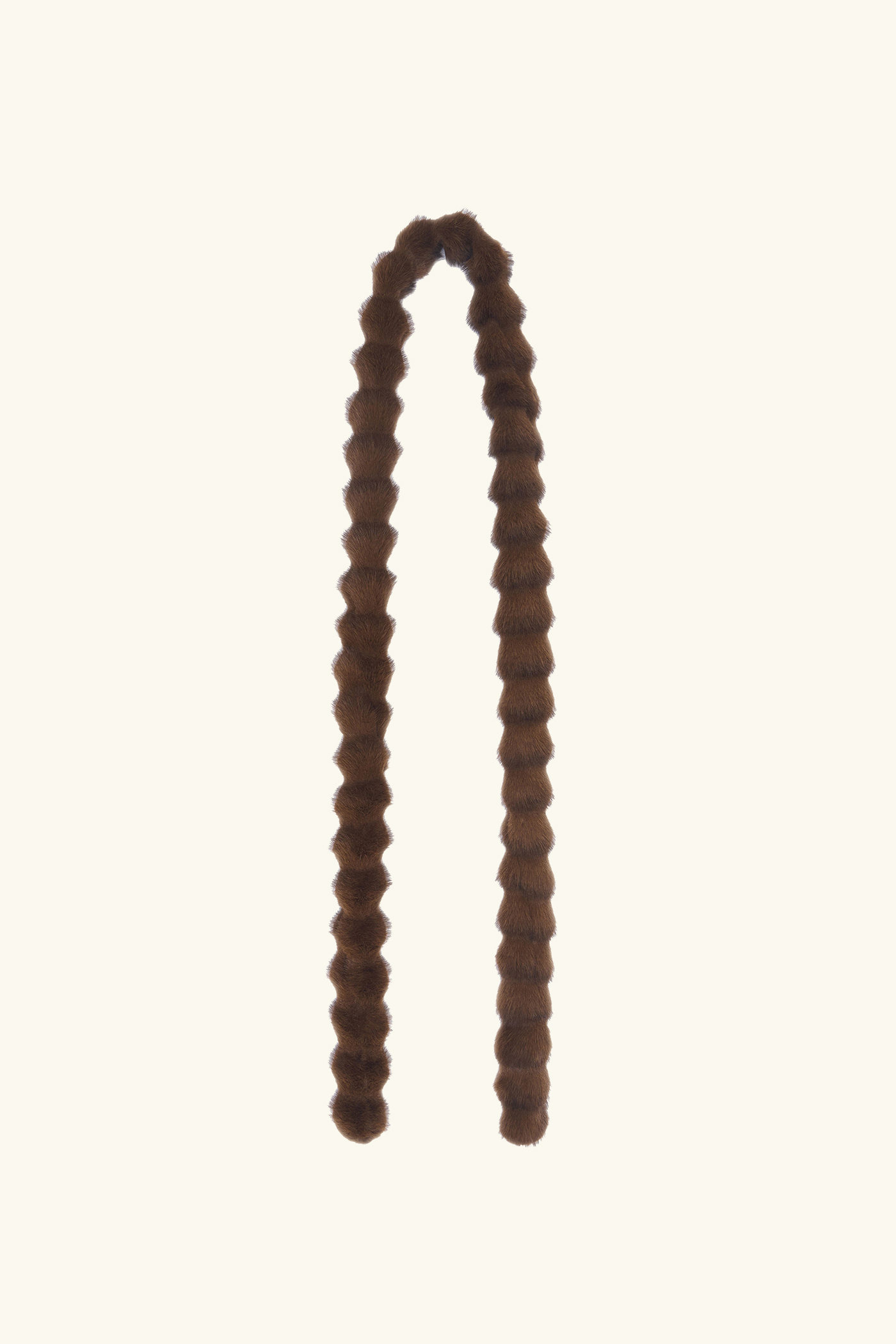 Шарф меховой (Puffette), коричневый