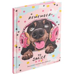 
          Записная книжка А5, Проф-Пресс, 7БЦ, линия, глитер, 80 л., "Дружелюбный песик-1"