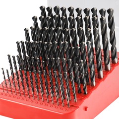 Набор сверл по металлу 1-10мм 91шт DIN338 HSS 118° (пл. кейс) H-Tools 205223TXHT