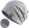 Картинка шапка-бини Skully Wear YZM-760-F light grey - 1