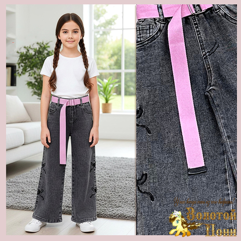 Джинсы девочке (4-9) 260113-Q4070