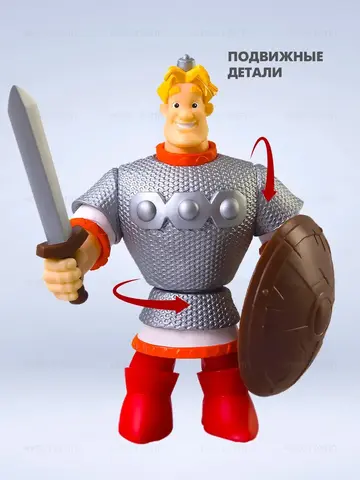 Набор фигурок Алеша Попович Илья Муромец Добрыня Никитич из мультфильма Три Богатыря