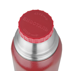 Термос Biostal Охота (1 литр), 2 чашки, красный