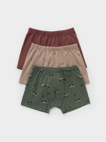 набор трусы/ уп  для мальчика  МП 1912-3уп/темно-зеленый,терракотовый,капучино