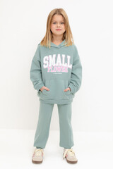 брюки  для девочки  КР 400783/голубой прибой