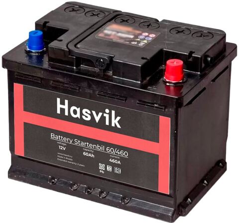 Автоаккумулятор 12в 60Ач Hasvik Startenbil 60/460