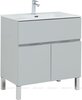 Aquanet 274121 Тумба с раковиной Алвита new 80 напольная 1 ящ., 2 дв. цв.серый (274121)