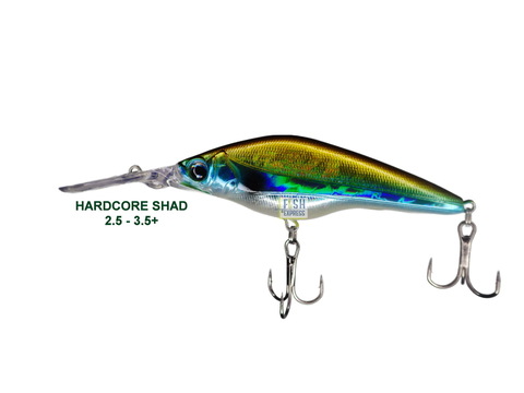 Воблер HARDCORE SHAD 75sp 10гр. 2.5 - 3.5m+ #17 (реплика)