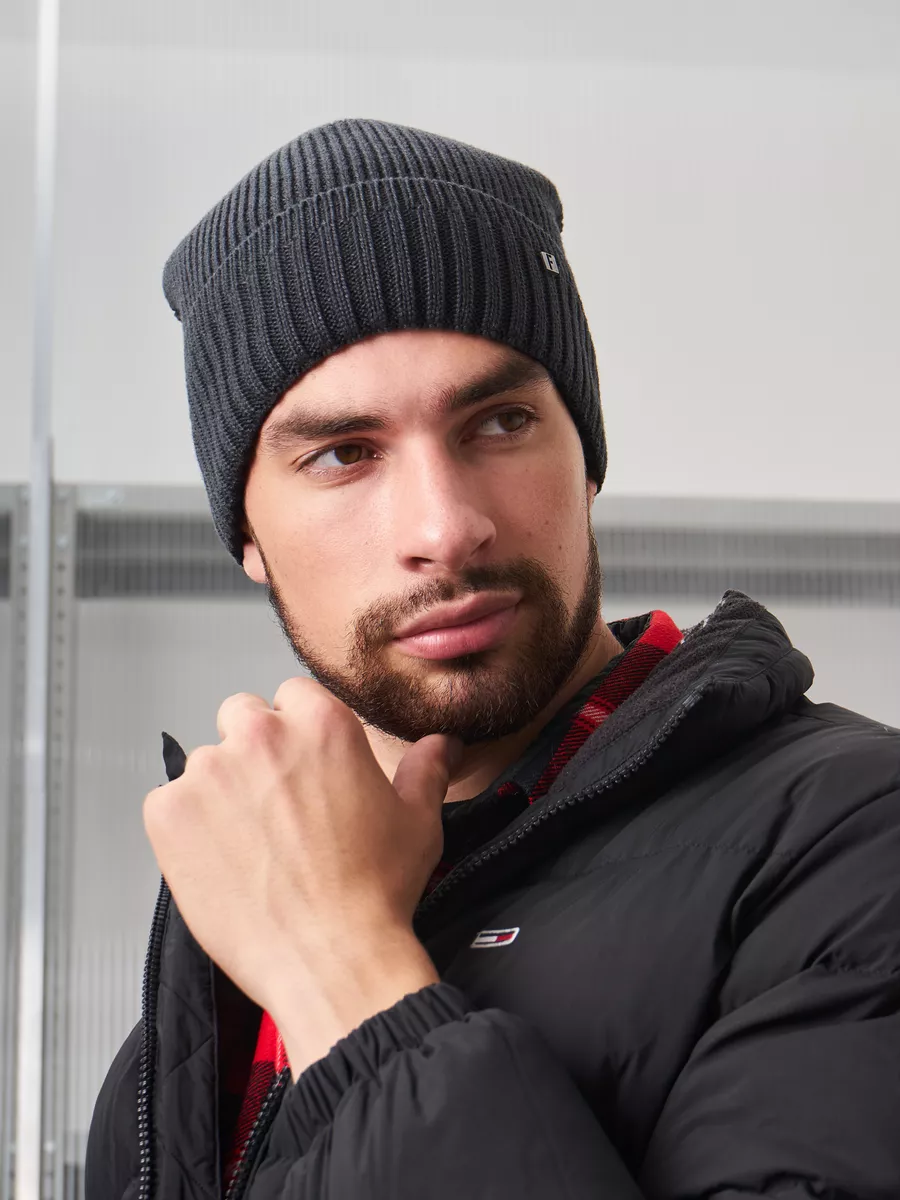 Шапка бини зимняя весенняя с флисом