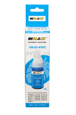 Контейнер с чернилами Hi-Black (HB-GI490) для Canon G1400, 2400, 3400, C, 70ml