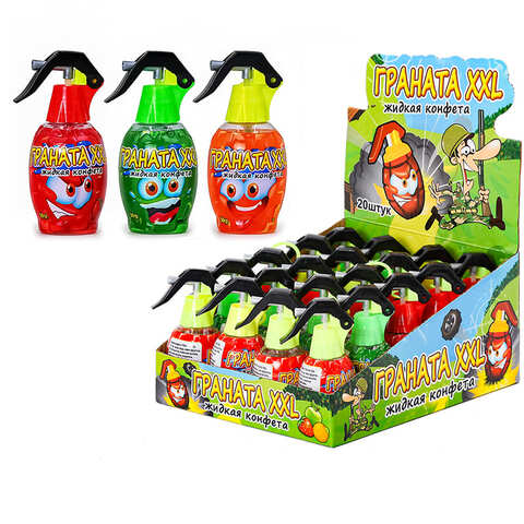 Жидкая конфета спрей Граната XXL 1кор*12бл*20шт, 50гр