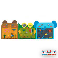 Детская интерактивная стена «Цветные истории», с мозаикой для составления рисунков