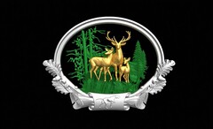 Силиконовый молд № 0203 Панно с оленями