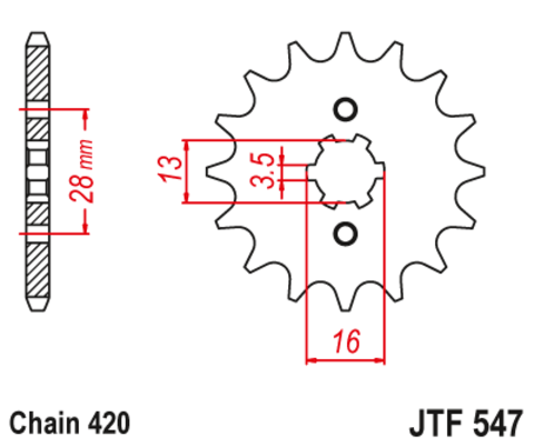 Звезда ведущая JTF547-13