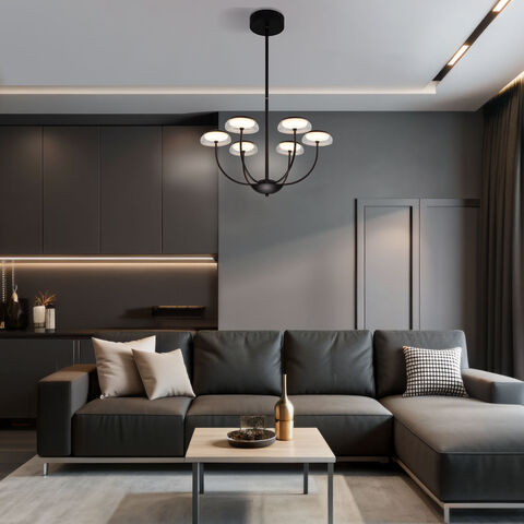 Светодиодная люстра на штанге Eurosvet Fungo 50388 LED черный