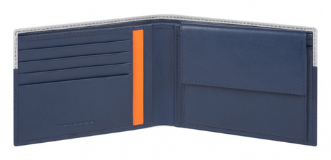 Кошелек мужской Piquadro Urban, синий/серый, кожа натуральная (PU257UB00R/BLGR)