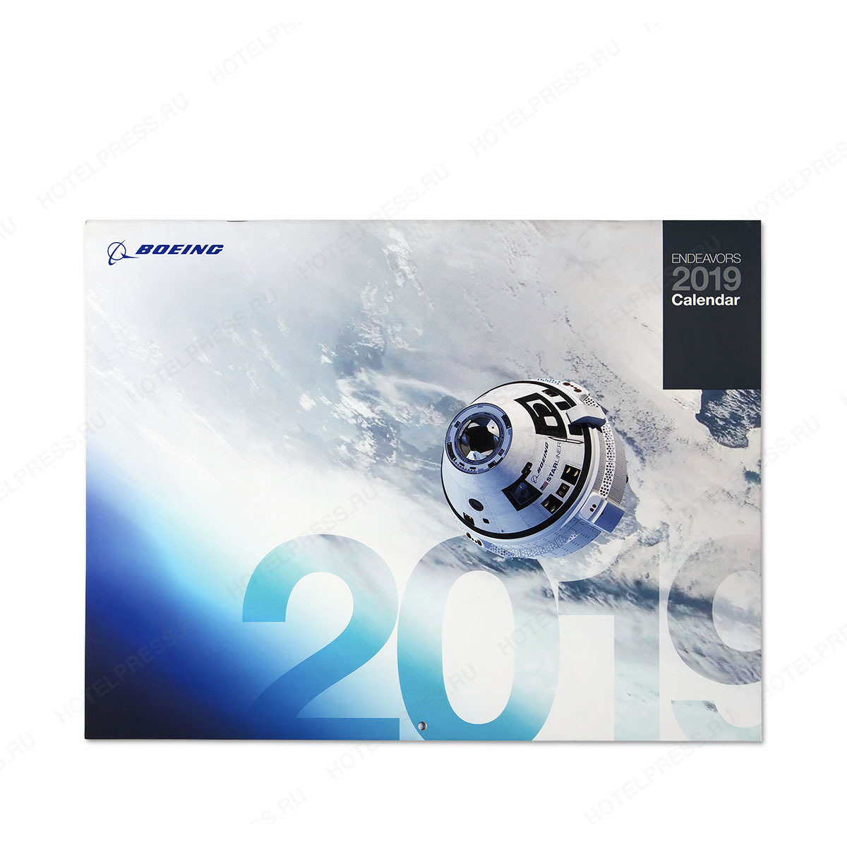 Перекидной настенный календарь на скрепке и люверсом для Boeing