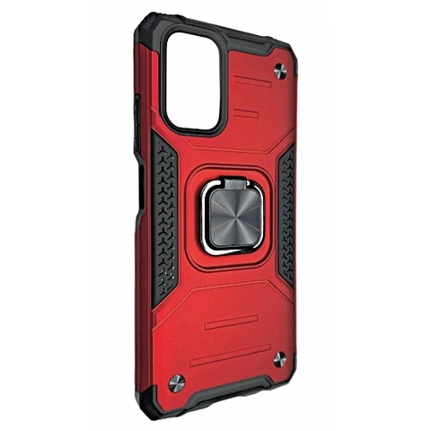 Противоударный чехол Strong Armour Case с кольцом для Xiaomi Redmi 10C (Красный)