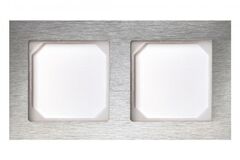 Рамка Двухместная Сталь (Универсальный Монтаж) LIREGUS EPSILON