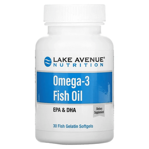 Lake Avenue Nutrition, омега-3, рыбий жир, 30 капсул из рыбьего желатина c iHerb